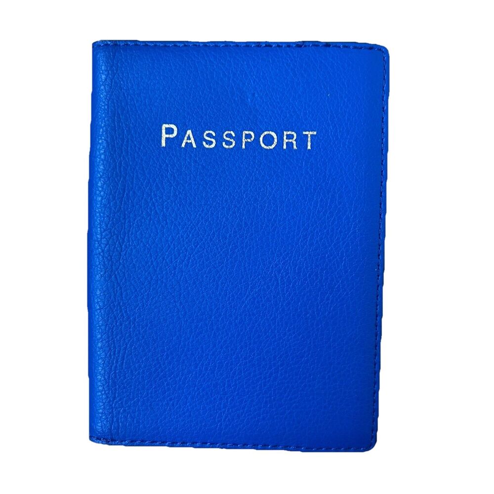 J. Crew Blue Leather Passport Cover Bifold